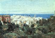 Jean-Baptiste Camille Corot View of Genoa France oil painting artist